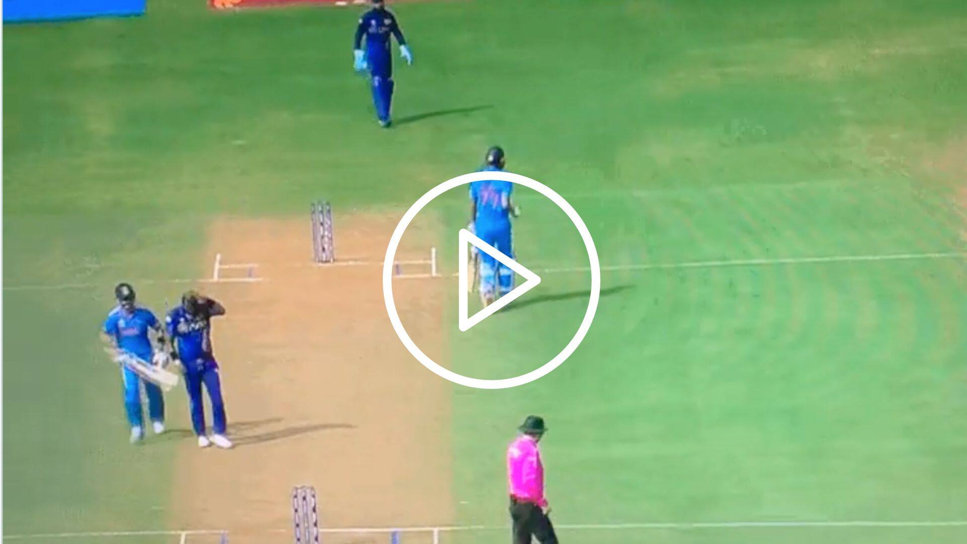 [Watch] Virat Kohli Slaps Mathews On The 'Backside' With His Bat
